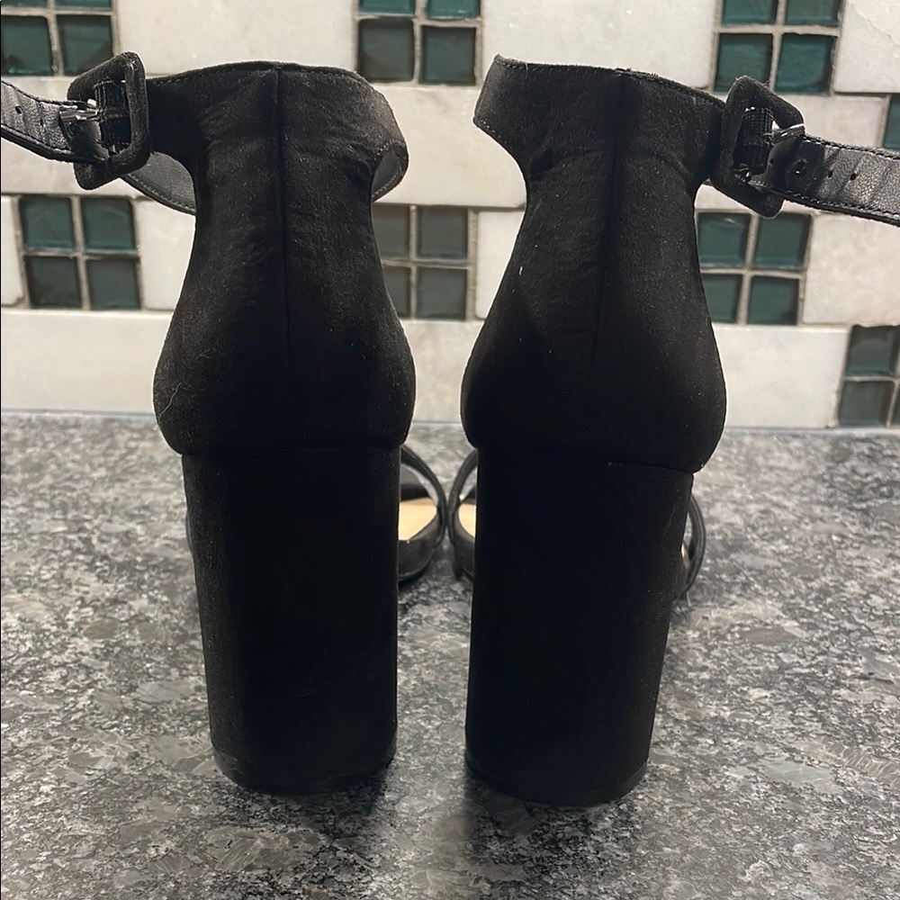 Mix No. 6 Black Ankle Strap Heels - Picture 3 of 4